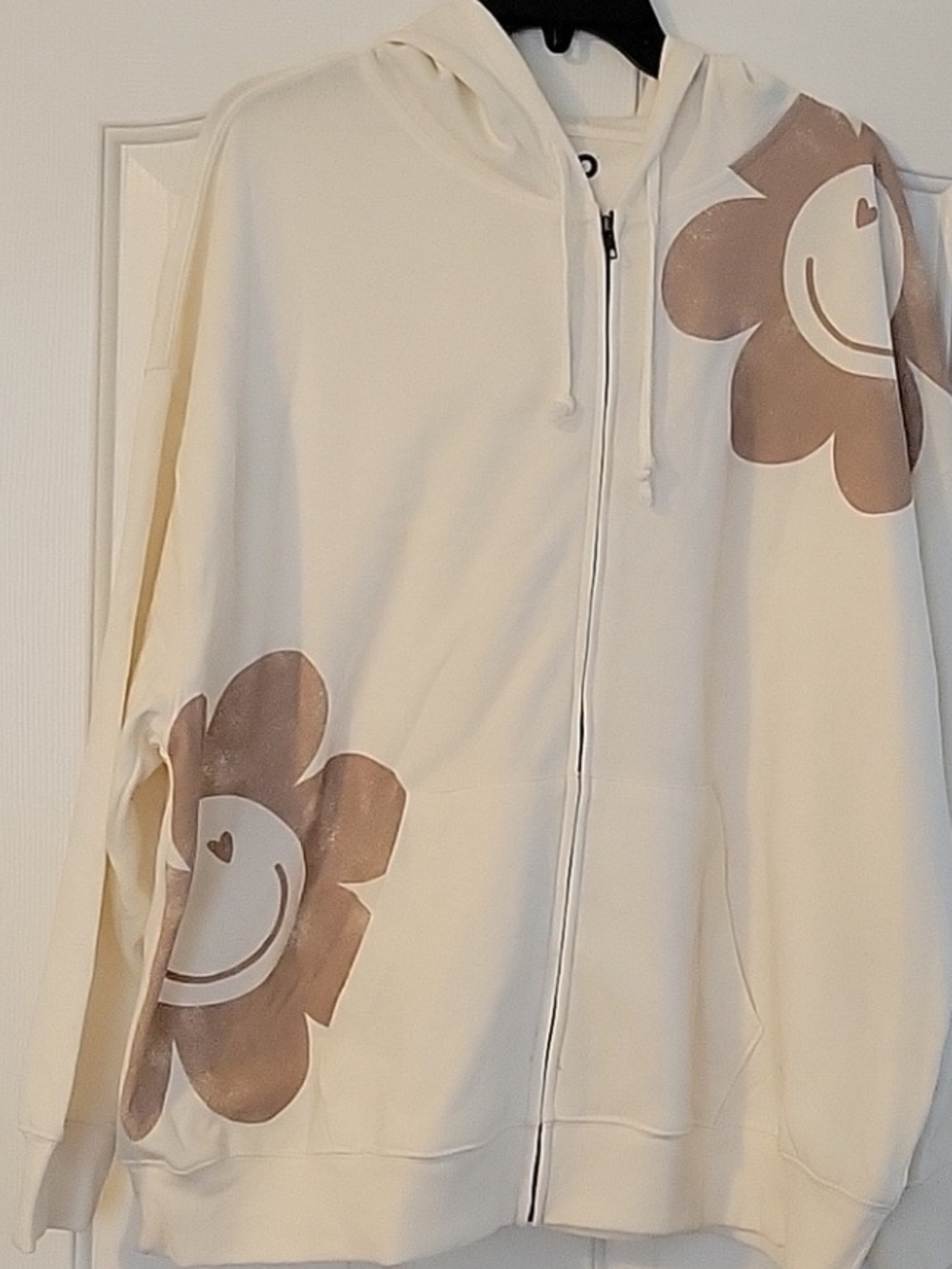 SO Zip-Up Hoodie Big Smiley Flowers